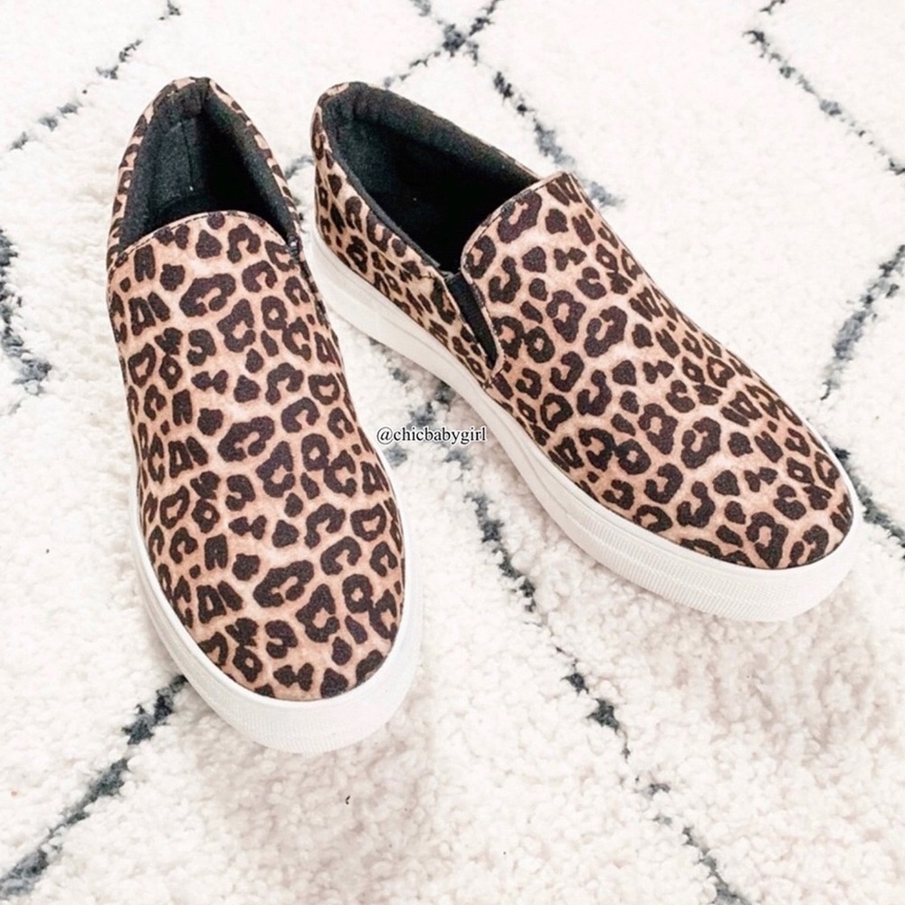 Leopard Comfy Slip-on Flats Loafer Sneakers - Picture 5 of 6